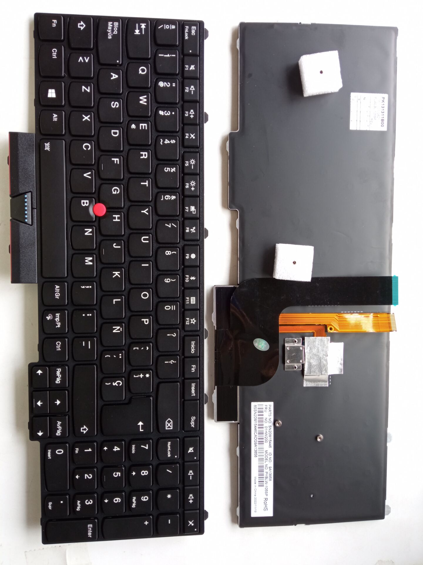 Picture of New Replacement Laptop Keyboard For IBM P51/P71 BLACK FRAME BLACK With Point Backlit (OEM) SP Layout